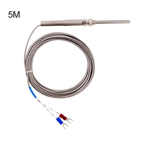 1/2/3/4/5m K-Type Thermocouple 30mm Probe Temperature Sensor Meter M8 Thread