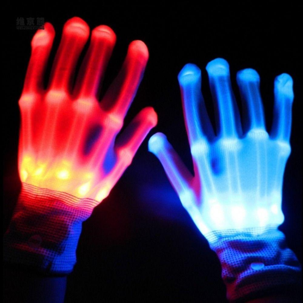 LED LED Gloves Glow Arcobaleno Luminous Gloves Neon Guantes Light-up Gloves  Christmas Toys