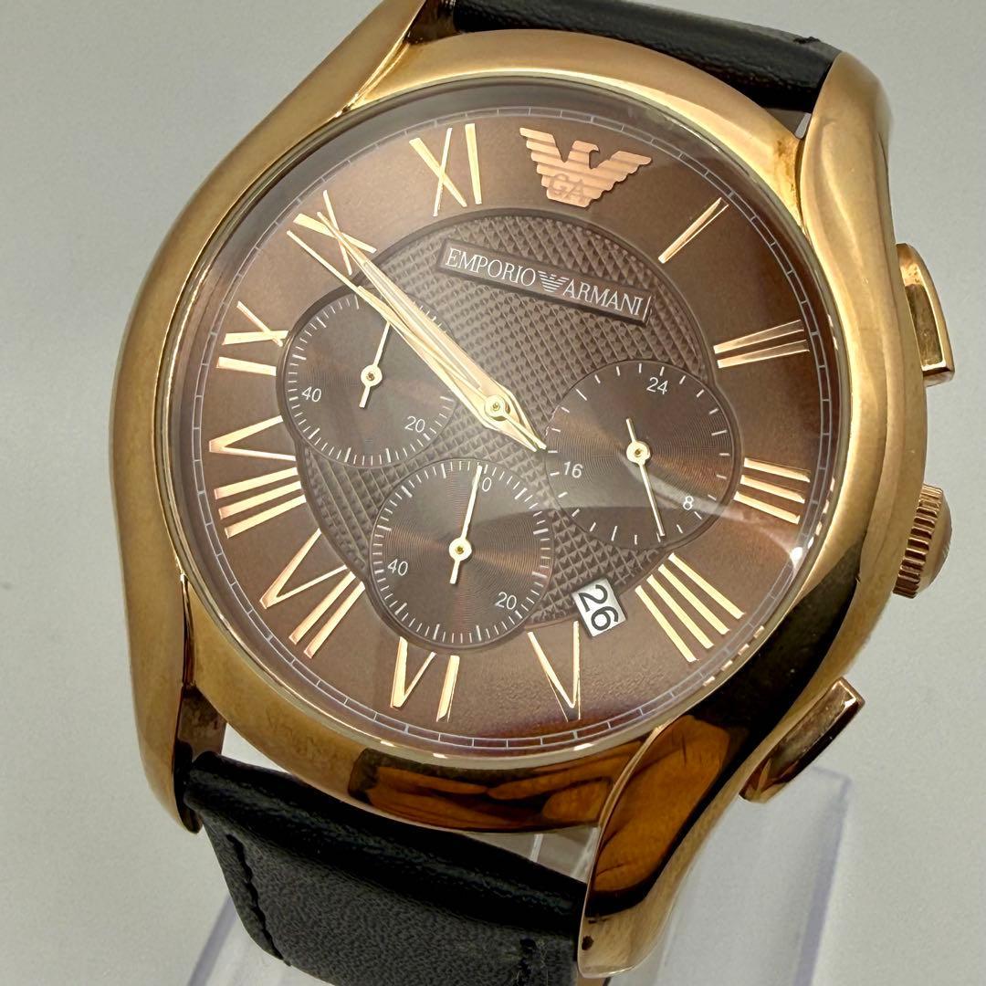 Used Working New battery New belt EMPORIO ARMANI Chronograph watch