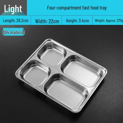 Homeglen 304 Stainless Steel Divided Meal Trays