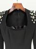 2025 Celebrity Style Long Sleeve Gemstone Rhinestone Formal Gown