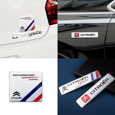1pc Aluminum Emblem Car Window Body Car Side Fender Decoration Stickers For C4 C2 C1 C3 Grand Picasso Auto Accessories