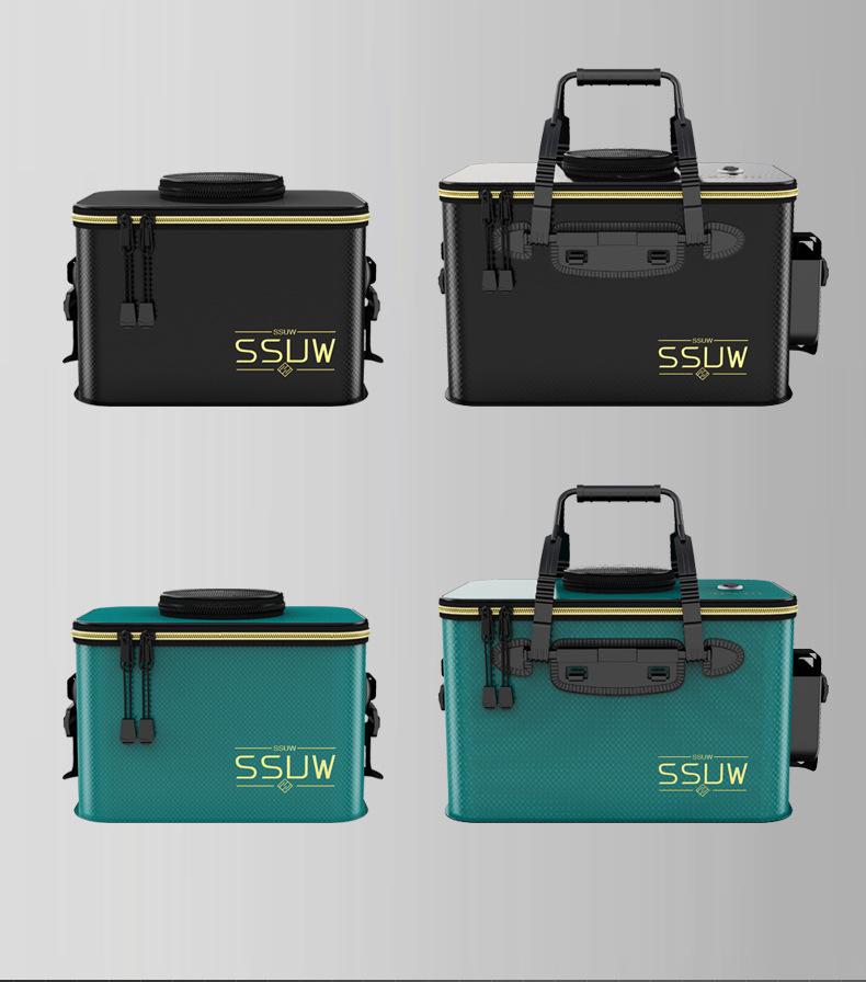 EVA Verdickter Faltbarer Fischereieimer E18 - Tragbarer Lebendfischbehälter & Mehrzweck-Angelgerät