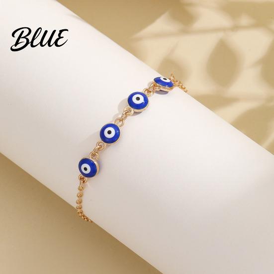 Mediterranean Good Luck Bracelet Evil Eye Hand of Fatima Women