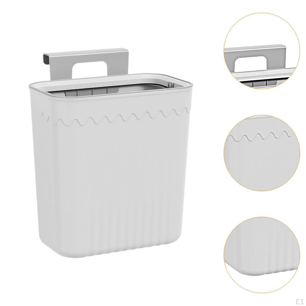 Kitchen Compost Bin Hanging Bathroom Trash Can with Lid, for Home, Office
