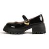 Retro Women's Muffin Thick-soled One-pedal Wind Small Leather Shoes Mary Jane Single Shoes