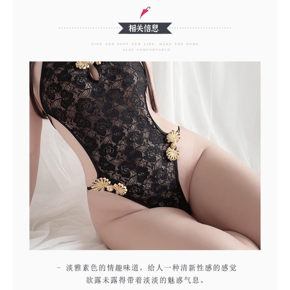 Passion Clothes Women's Sexy Underwear Sexy Onesie Lace Temptation Cheongsam Style Bunny Girl Open Uniform Wholesale