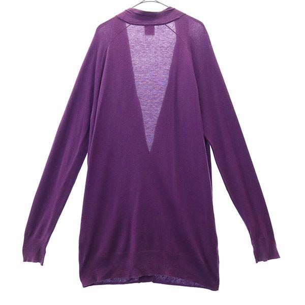 Paul+ Paul Smith Long Sleeve Wool Blend Cardigan M Purple Women Used