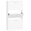 VidaXL Armoire à chaussures Blanc 59x17x108 cm Bois d'ingénierie 342526