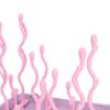 Baby Bottle Drying Rack PP Safe Foldable Portable Baby Bottle Countertop Drain Rack Pink