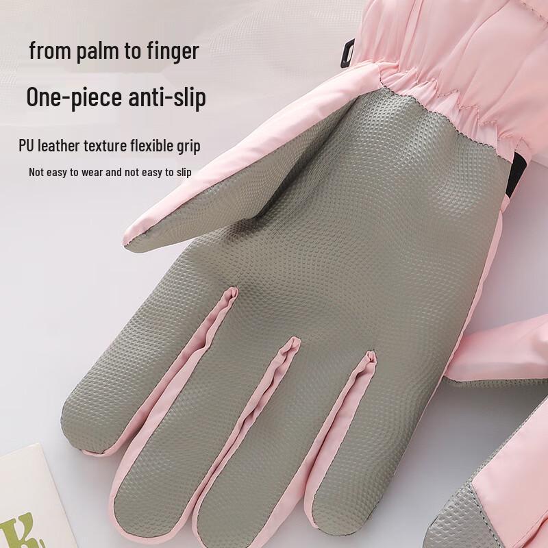 Women's Cartoon Puppy Fleece-lined Winter Gloves