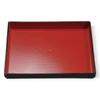 Square Wood Grain Tray In Vermilion and Lacquerware Made In Japan J-kitchens 1-shaku (1.5-inch) (Tray) Black, Non-Slip, 33cm, (ABS Resin),