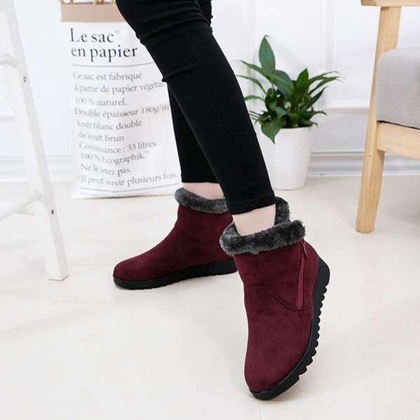 Winter Middle-aged and Elderly Thick Cloth Shoes Warm Snow Boots Large Size Cotton Boots