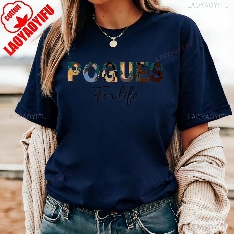 Outer Banks Pogues for Life High Quality Cotton Crewneck Casual Style Regular Short Sleeve Unisex Fashion Printed Tshirt Tops