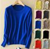 Soft Cashmere Sweaters Long Sleeve Pullovers for Women Autumn Winter Solid Color Knitwear O-Neck Wool Knitted Brand Tops Jumpers