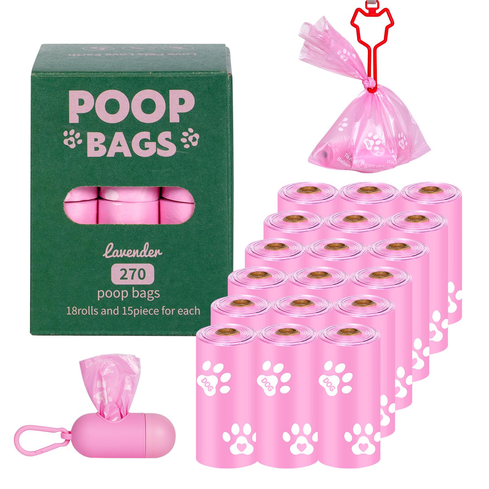 

Cat and Dog Waste Pickup Tool18Roll Boxed Eco-Friendly Biodegradable Pet Cleaning Supplies with Dispenser Clip XXXS