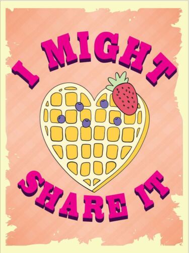 

Metal plaque vintage retro style I Might Share It Classic tin door sign FoodAluminum 20x30cm（7.8x11.8inch）