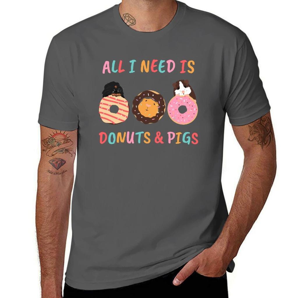 All I Need Is Guinea Pigs And Donuts Tshirt Soft Touch Basic Cotton Tshirt