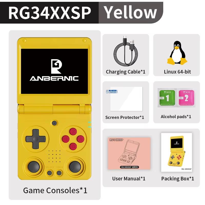 Anbernic RG34XXSP Flip Handheld Game Console