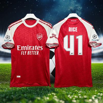 Arsenal Champions League Home Jersey No. 41 Star RICE Player Edition 25-26 Football Jersey Club