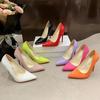 Zapatos de tacón alto fino dulces para mujer Zapatos de vestir de oficina para negocios Zapatos de tacón alto para discoteca fiesta pub banquete de boda Pumps para travestismo Talla 50