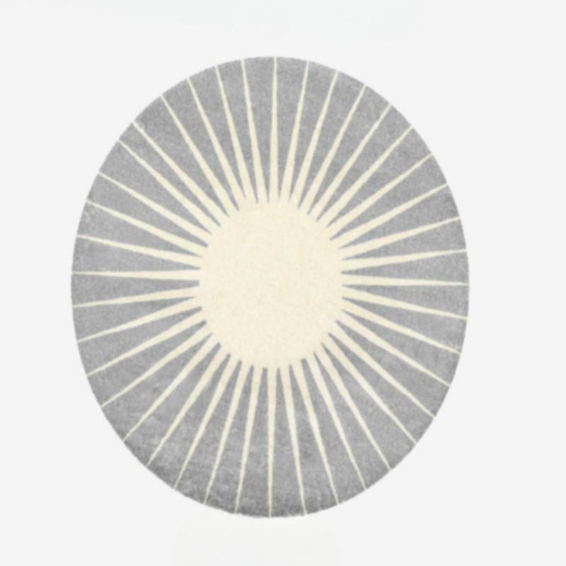 VIKAMA Sunflower Round Rug Contrasting Colours Skin Friendly Short Pile Rug Living Room Bedroom Study Anti Slip Rug Home Decor