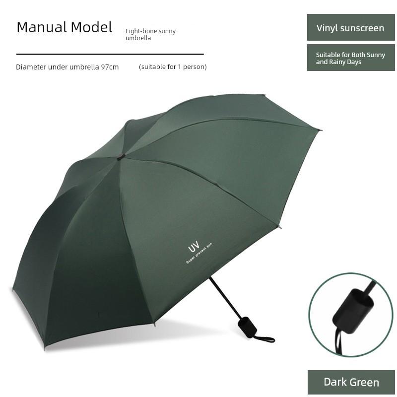 INS Automatic Umbrella Men's and Women's Large Folding Sun Umbrella Student Durable Sun Protection Portable Sun Umbrella Sun Protection