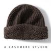 Popular export single cashmere hat women's autumn and winter knitted towel craftsmanship shows small face and loose ear protectors