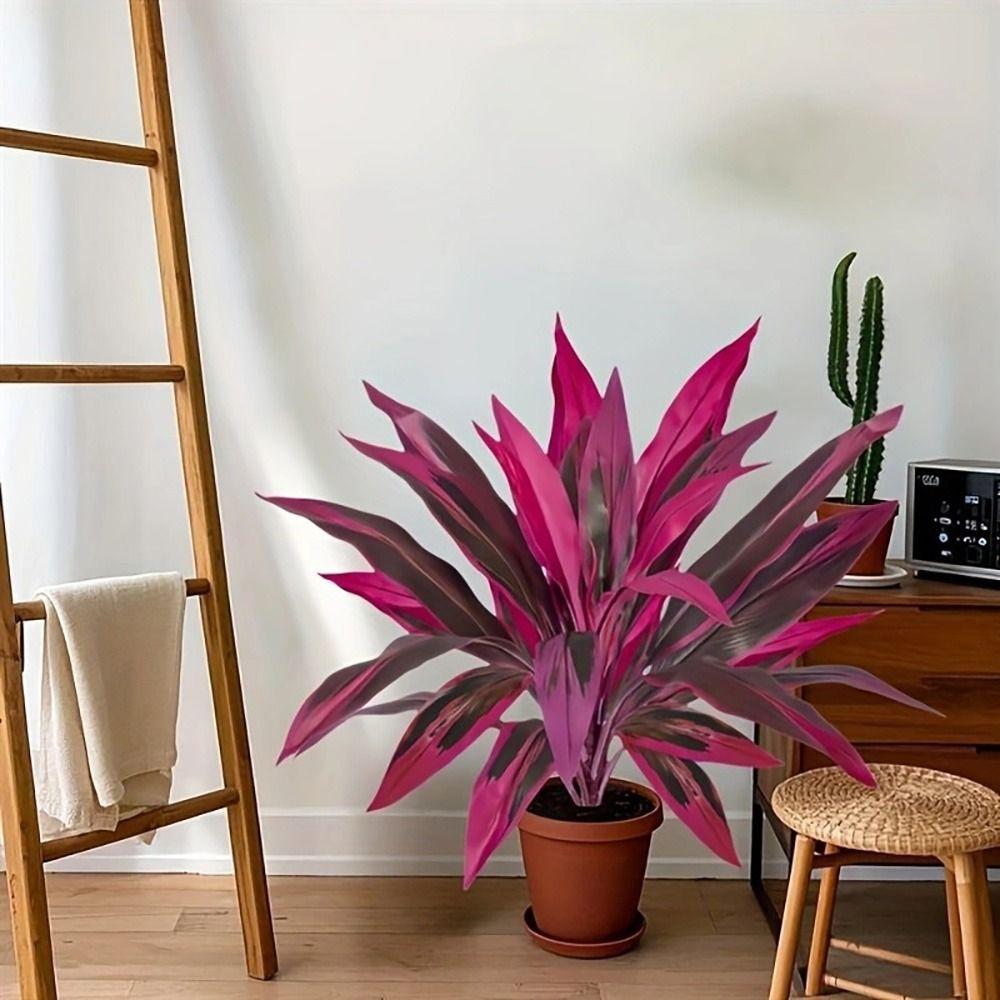 12 Leaves/18 Leaves Artificial Dragon Blood Tree Tabletop Plant Decoration  Home Decoration