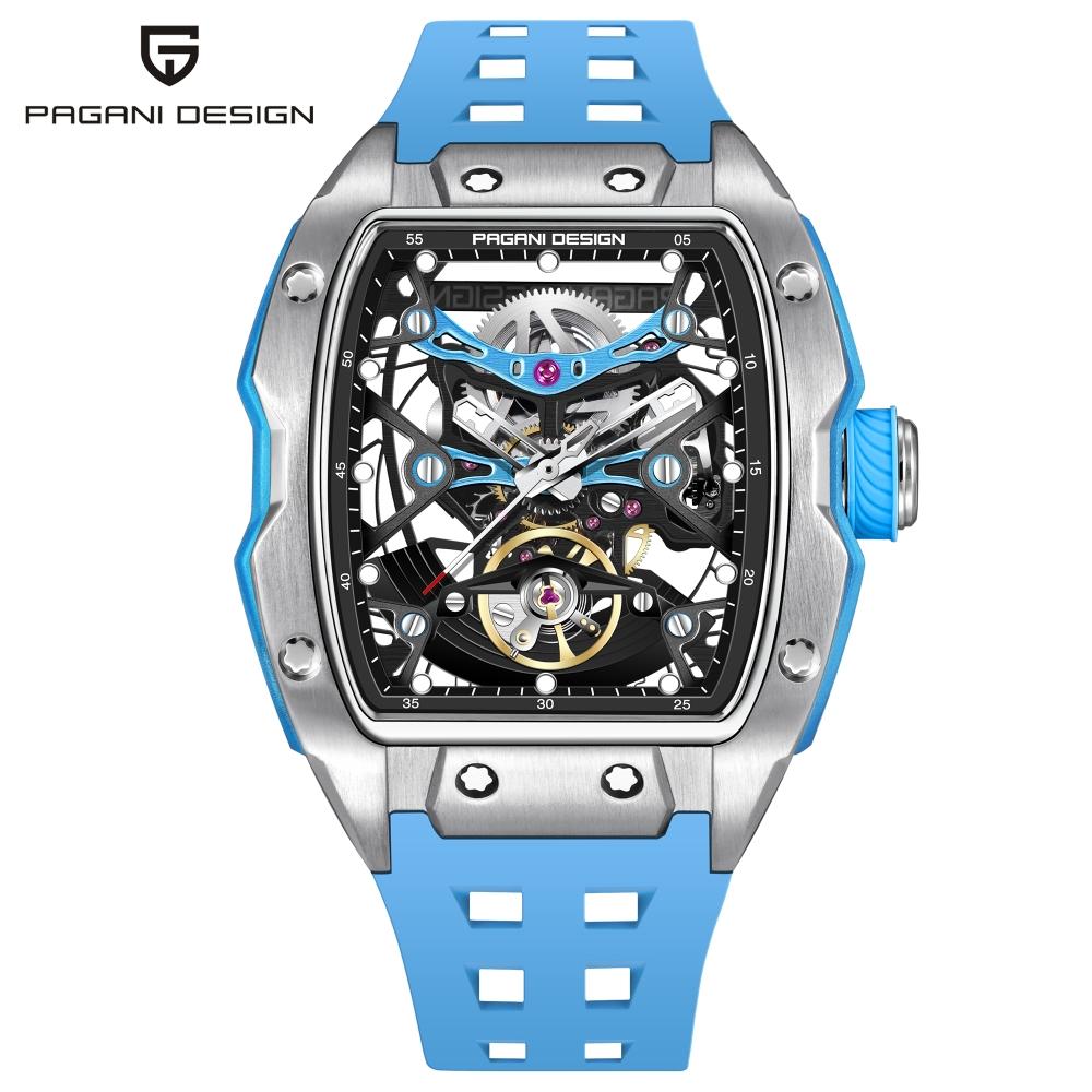 PAGANI DESIGN 42MM New Alien Hollow Back Transparent Movement Luxury Men Watch Sapphire Glass Automatic Men Watches For Men