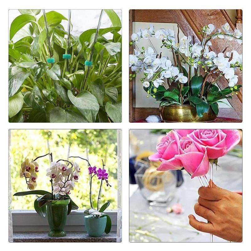 Durably Plant Stakes 20PCS Support for Flower Roses Vegetables 17inch Clear