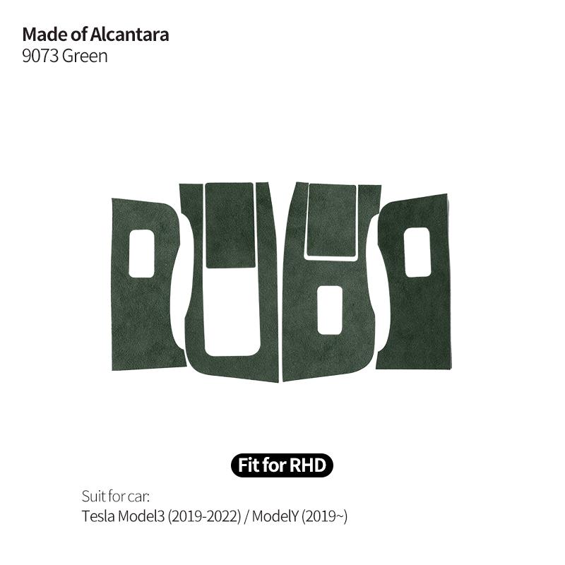 For Tesla Model 3 Y 2019-2025 Window Switch Lifter Panel Trim Frame Sticker Tuning Made of Alcantara Car Interior Accessories