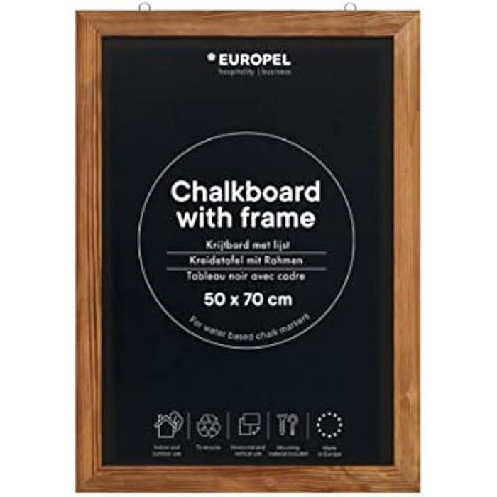 Tableau noir - EUROPEL - Mural - Écriture au Marqueur-craie - 3 mm Mélamine - Facile à nettoyer