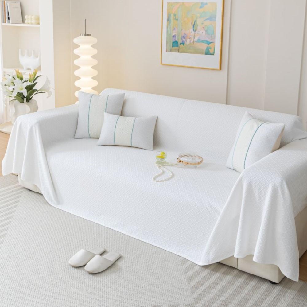 Nordic Sofa Cover Throw Blankets Living Room Modern Solid Color Cool Ice Silk Camping Picnic Blanket Cover
