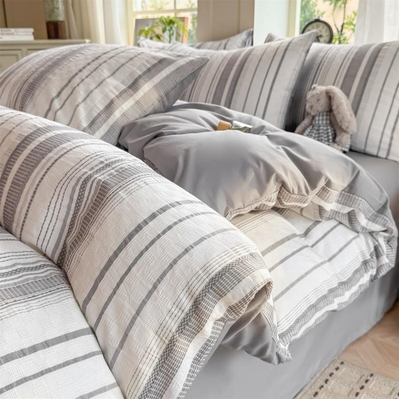 Luxury Lightweight Cotton Bedding Set Dorm Bed Sheets Pillowcases