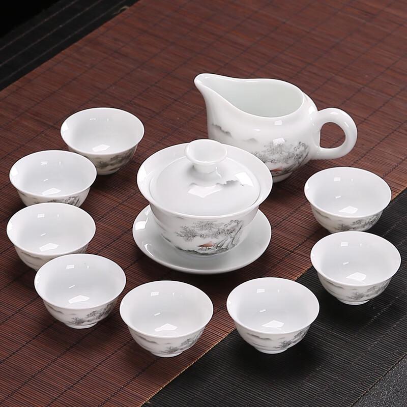 

Naijiang White Porcelain Kung Fu Tea Set - Gift Box