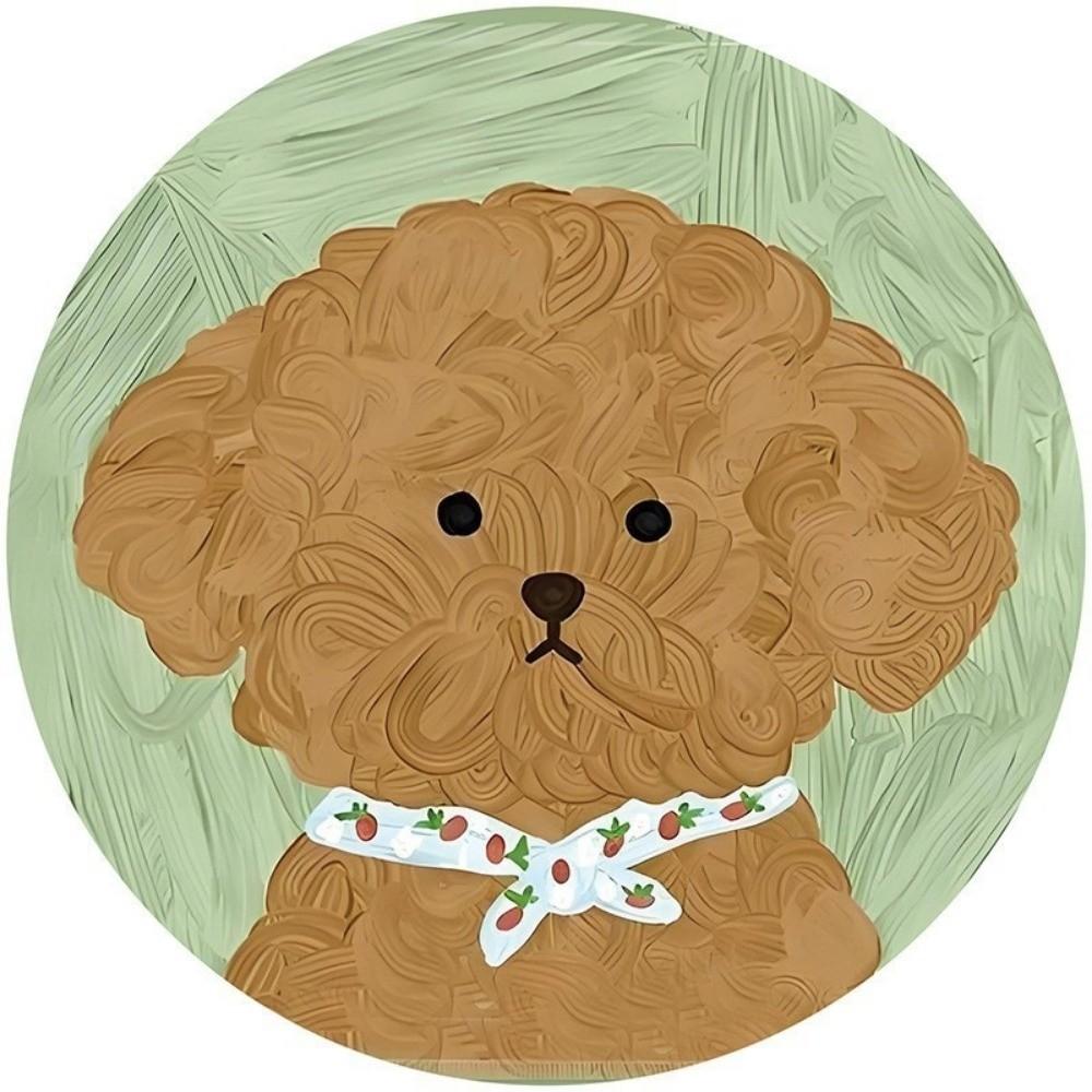 4/6pcs Round Wooden Cat Coaster Waterproof Insulation Pad Sweet Coffee Cup Mat For Coffee Table