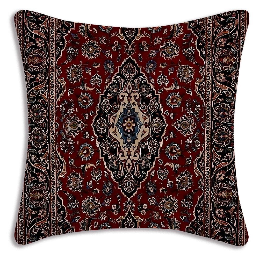 Luxury Persians R-Rug Illow Covers Cartoon Sofa Decorative Home Double-sided Printing Short Plush Cute Cushion Cover
