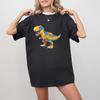 Building Blocks Dinosaur Graphic TShirt Colorful Bricks Rainbow Unisex TTop