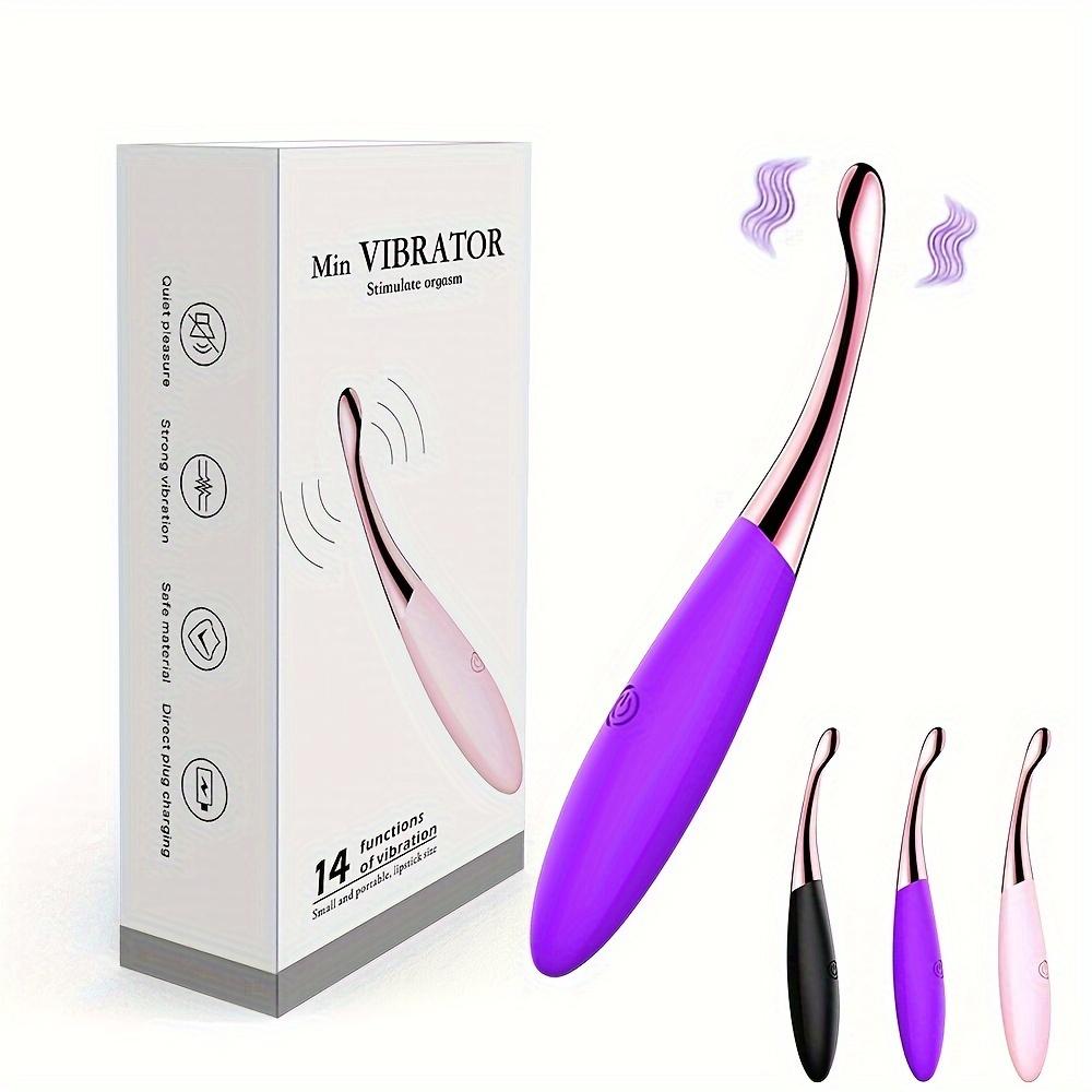 14 Frequency Female Masturbation Point Pen Vibrator,Portable Handheld G-Spot Breast Massage Stimulator with Multiple Speeds and Patterns