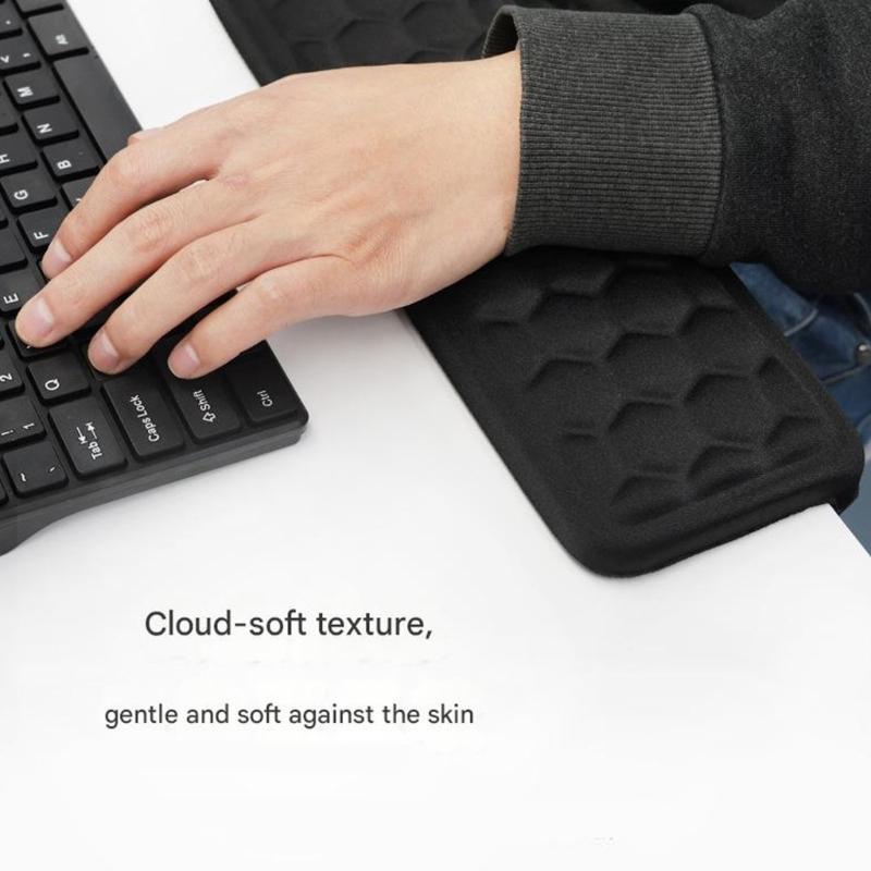 Soft Fabric Mouse Wrist Support Pad With AntiSlip Base For Office Desk Edges And Computer Use