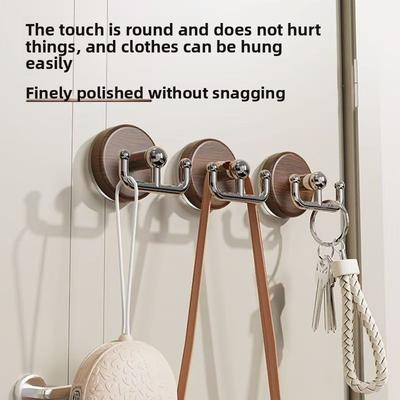 Suction Cup Disc Double Hook Bathroom No-Drill Heavy-Duty Load-Bearing Household Hook