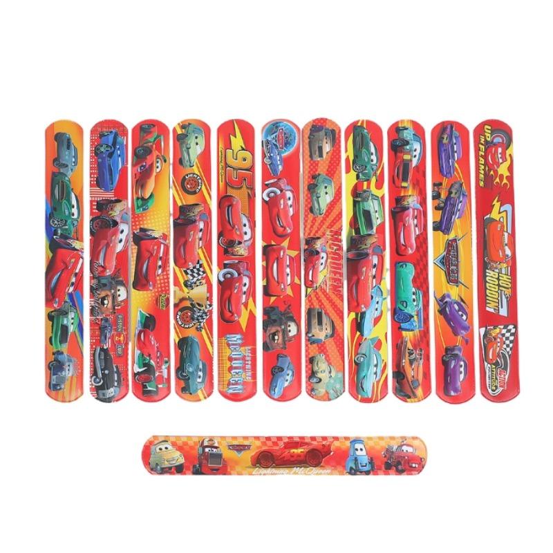 12/24/36pcs Pixar Car Slap Bracelets Lightning McQueen Party Favors & Keepsakes for Kids’ Birthdays Christmas Stocking Stuffer