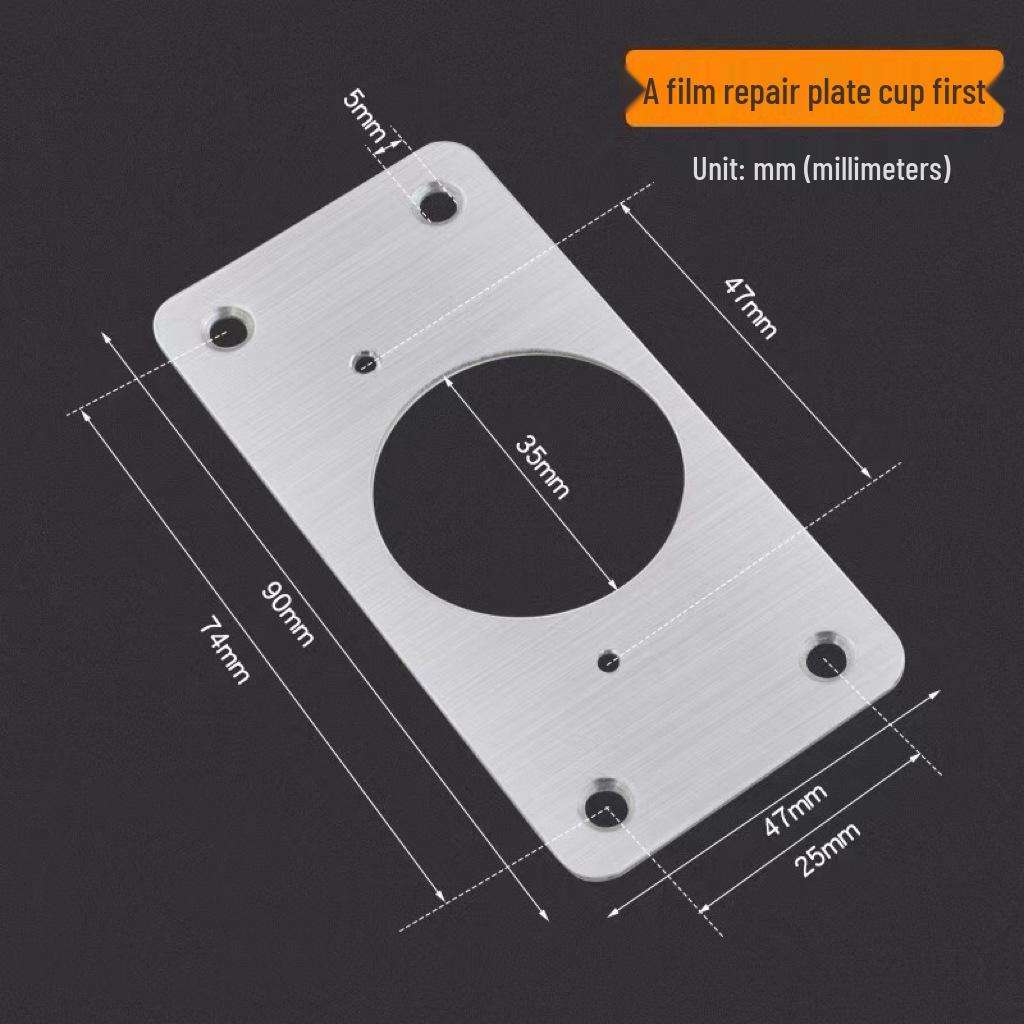 Stainless Steel Thickened Hinge Repair Plate for Cabinet Doors