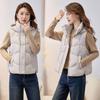 Cangzhou Autumn and Winter New Hooded Outer Wear Down Cotton Vest Large Size Warm Vest Cotton Vest Thickened Cotton Vest Women
