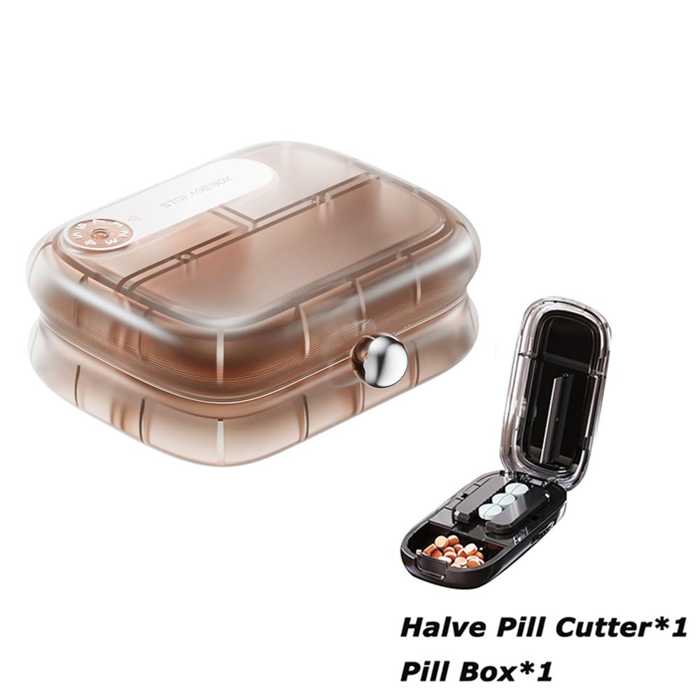 Portable Large Capacity 7 Grids Pill Box Sealed Dustproof Weekly Medicine Box Transparent Light Proof Pill Organizer Travel Use