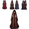 Women's Vintage Gothic Medieval Dress Costume Retro Hooded Victorian Renaissance Dress
