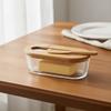 Transparent Glass Butter Box Oval Shape Butter Plate Cheese Storage Jar Butter Dish  Baking