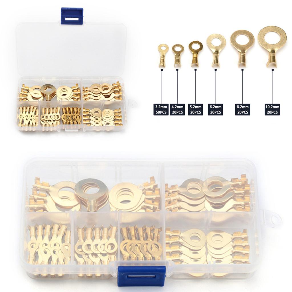 150PCS Non-insulated Crimp Terminals Connectors Cable Wire Connectors Terminals