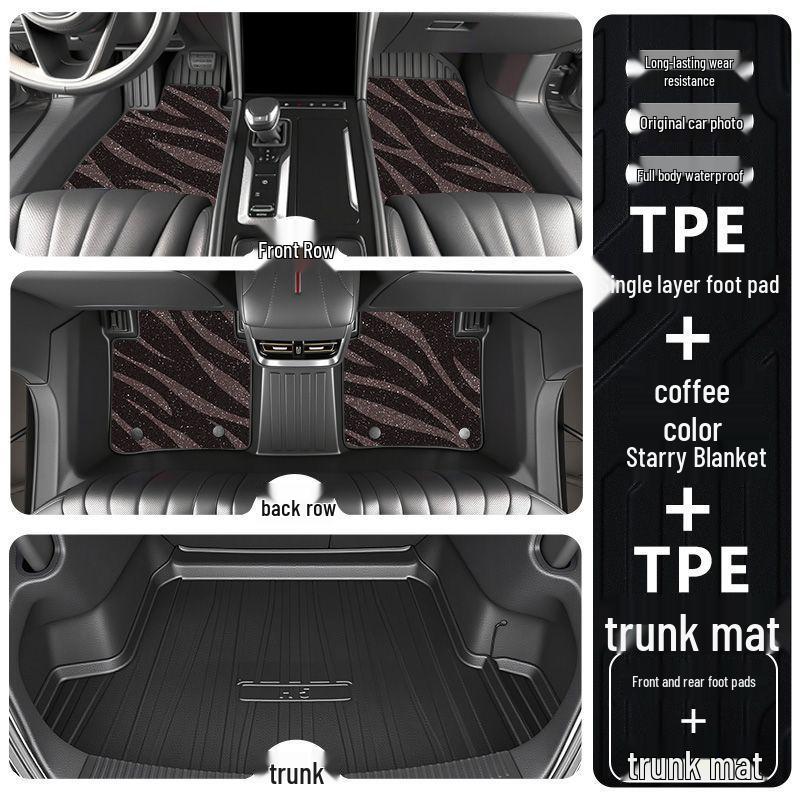 Hongqi H6 2023-2025 Full Coverage TPE Floor Mats - Interior Car Decor Accessories